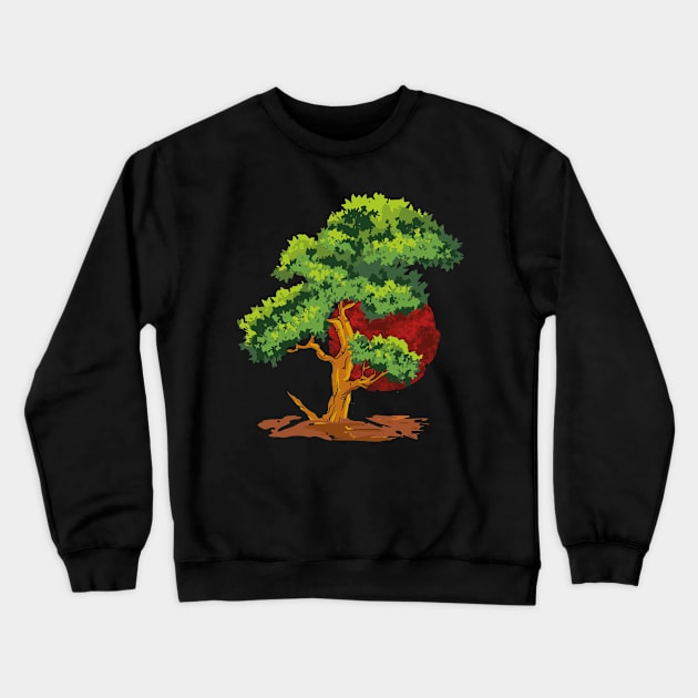 Bonsai Tree Japanese gardening Crewneck Sweatshirt by Design Seventytwo